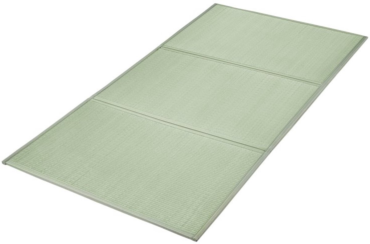 Japanse Tatami Matras - Opvouwbare Futon Vloermatras - Natuurlijk Rietgras - Antislip Onderkant - Tweepersoons - Voor Slapen en Meditatie - Naturel