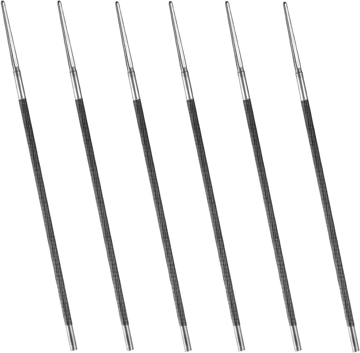 EGoods - Set van 8 ronde vijlen voor handmatig slijpen van zaagkettingen - Inclusief 4,8 mm kettingzaagvijlen