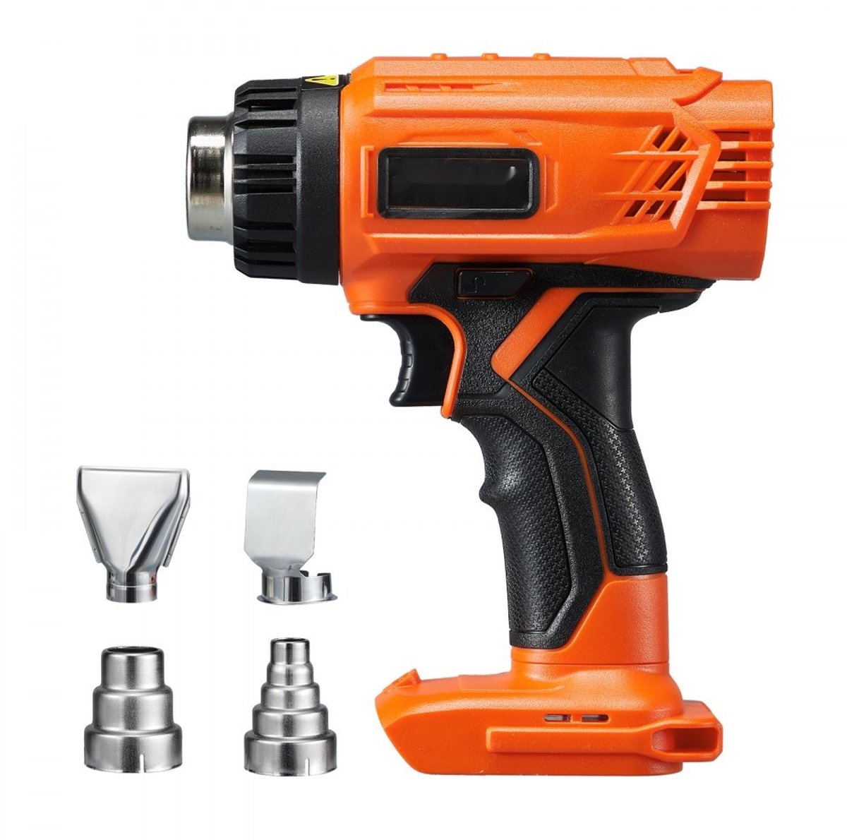 Heteluchtpistool / Heteluchtblazer - Accu - Compatibel met 20V Li-ion accu's - Maximaal 590°C - Zes Warmtestanden - Vier Mondstukken - Voor krimpkous, PVC en verf