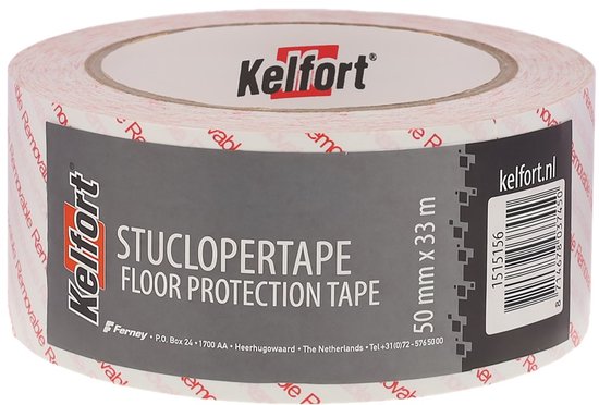 Kelfort stuclopertape vloerbeschermingstape 50 mm x 33 m