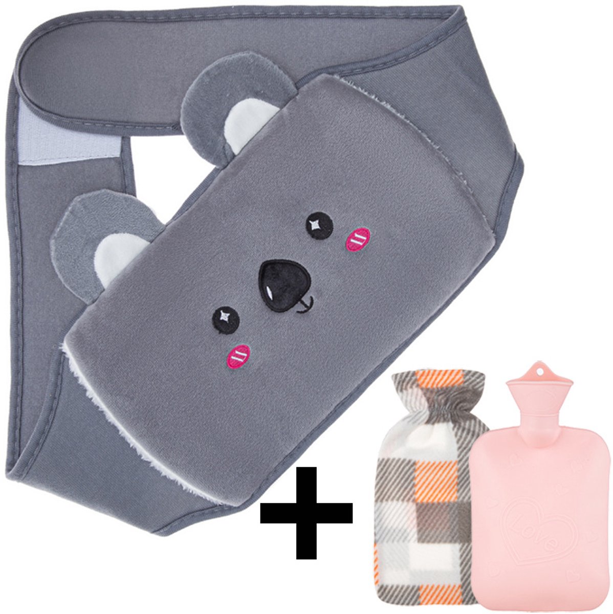 Menstruatiegordel | Kruik met zachte hoes | Kruikgordel | Rug- en menstruatiegordel
