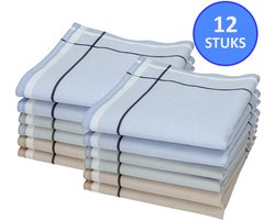 foto van Zakdoeken - Heren - 12 zakdoeken - cadeauset - heren zakdoeken