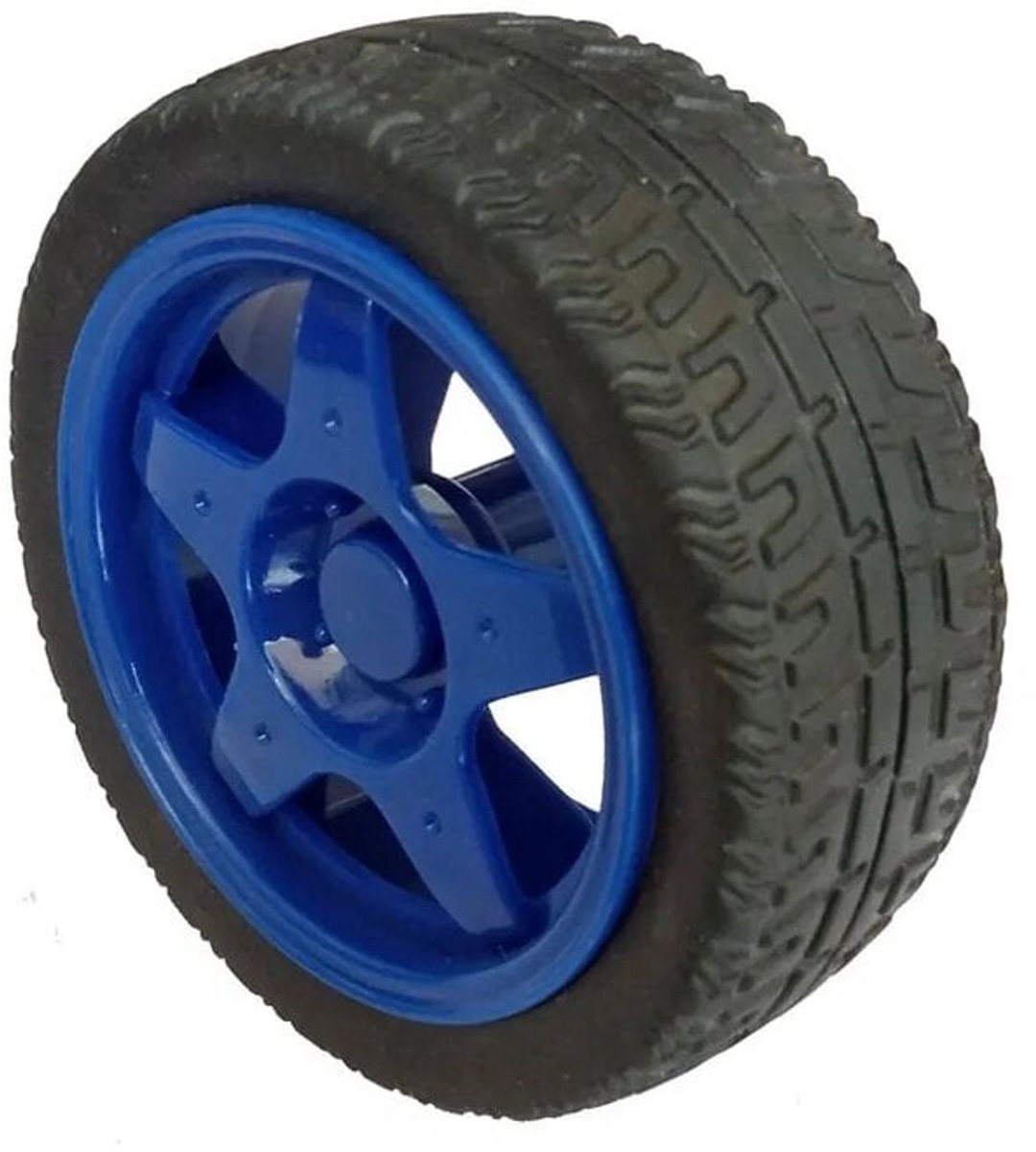 OTRONIC® Wiel met rubber voor robot of smart car Blauw