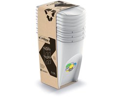 Keden Sortibox Set Van 4 Afvalbakken 4x35l Transparant