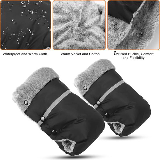 Handwarmers voor Kinderwagens - Winddicht en Waterdicht - Universele Maat van Merkloos — afbeelding 2
