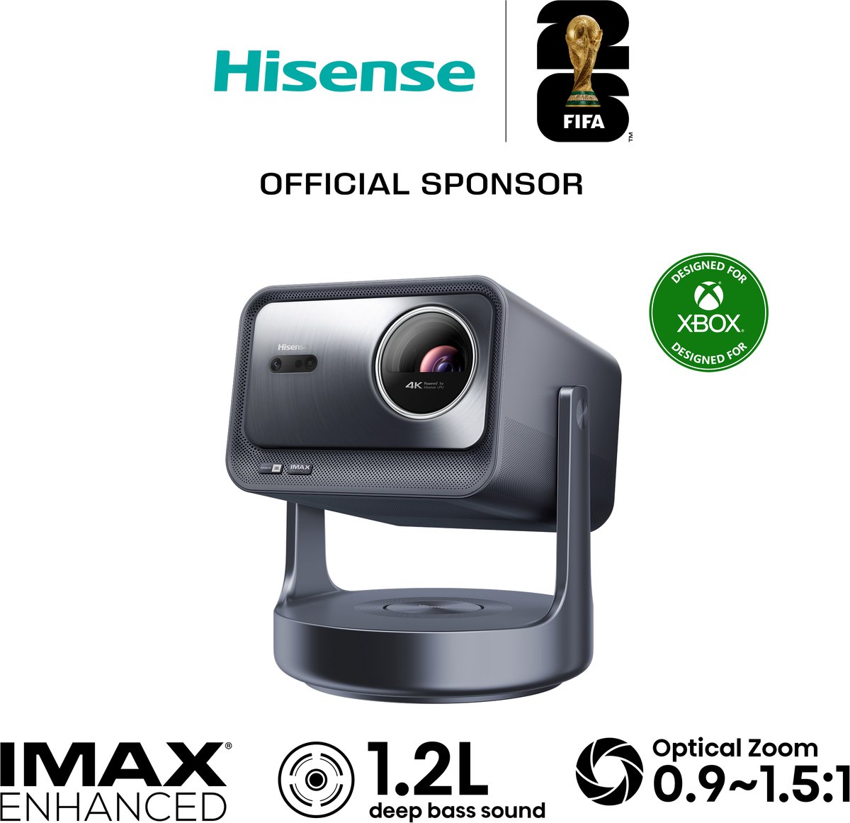 Hisense C2 Ultra 4k Smart Mini Projector Beamer Grijs
