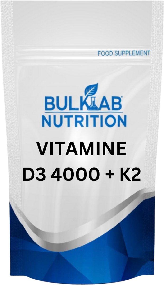 BulkLab Nutrition - Vitamine D3 4000 IU + K2 100 mcg MK7 - 60 Softgels - Vegan - Voor 2 maanden
