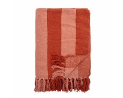 Bloomingville - Frello Plaid Oranje Rood - 130x160cm - gerecycled katoen