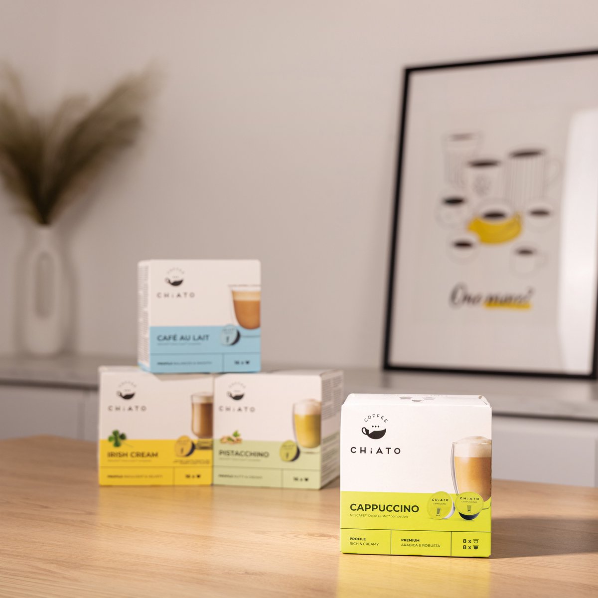Koffiecapsules compatibel met NESCAFÉ® Dolce Gusto® CHiATO Cappuccino, 8+8 st.