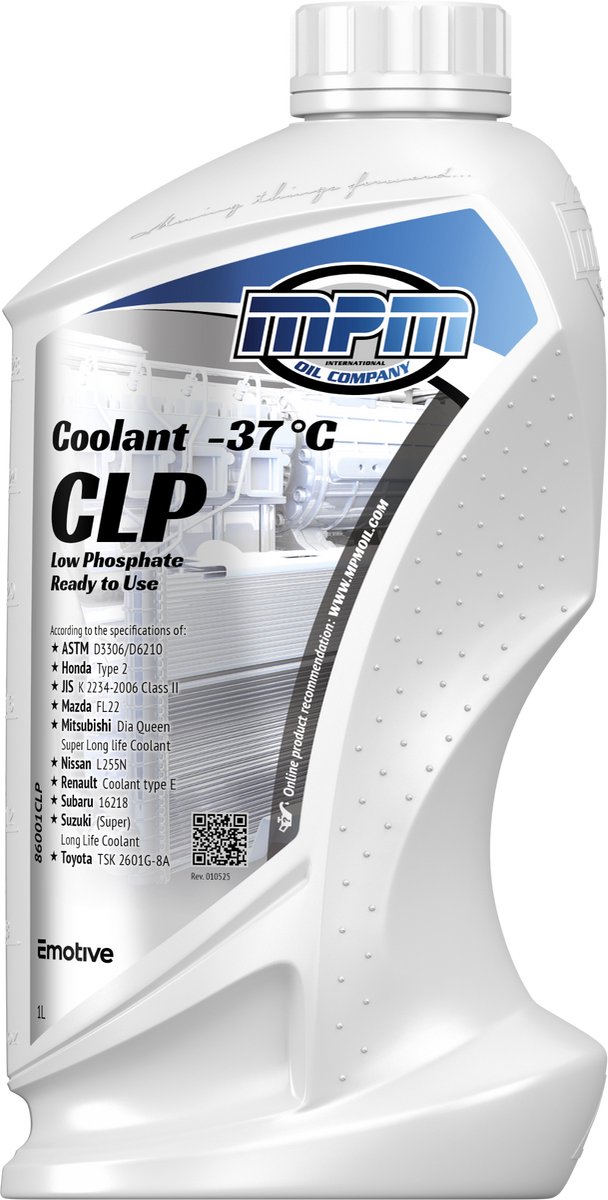 MPM Koelvloeistof -37 graden low phosphate - 1 liter
