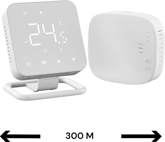 Thermostat intelligent | Wi-Fi RF | Alimentation USB | Commande vocale | Horaires quotidiens | Protection contre le gel | Application | Capteur | Sécurité