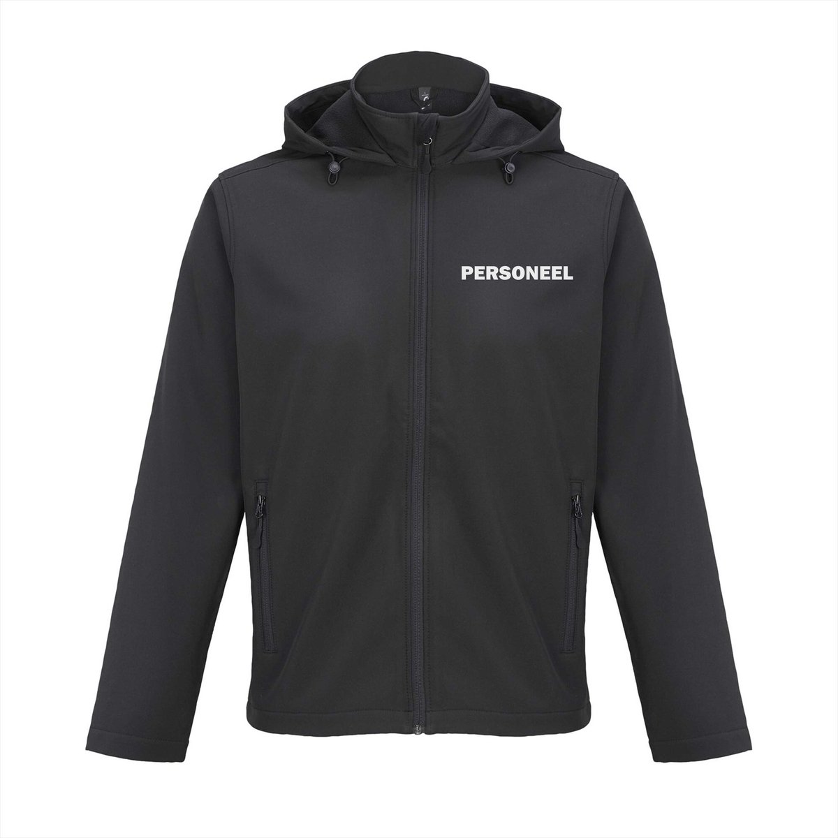 PERSONEEL Softshell jas met capuchon Waterafstotend 2-laags Zwart