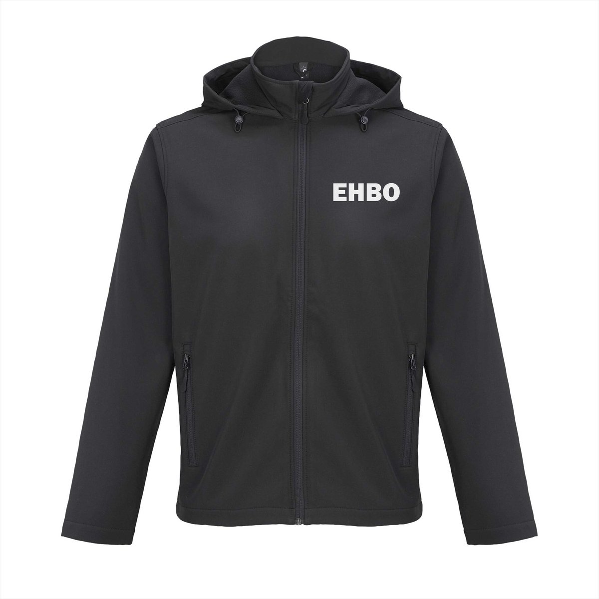 EHBO Softshell jas met capuchon Waterafstotend 2-laags Zwart
