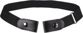 Elastische Riem – Stretch Riem – Zwart/Black – Gespvrije Riem – Riem Dames – Riem Heren – Gesp Inbegrepen – Rekbare Riem – Unisex Riem – Stoffen riem – Rekbare riem – Gesploze riem