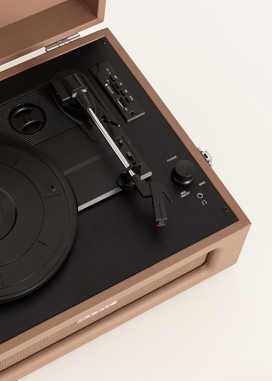CREATE - Platenspeler Retro - Bluetooth, USB, SD, MicroSD en Mp3-recorder/speler - Mokka - RECORD PLAYER RETRO — afbeelding 3