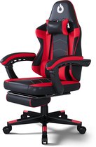 Stane Verstelbare Ergonomische Gamestoel met Voetsteun - Bureaustoel Gaming chair - Game Stoel Rood/Zwart