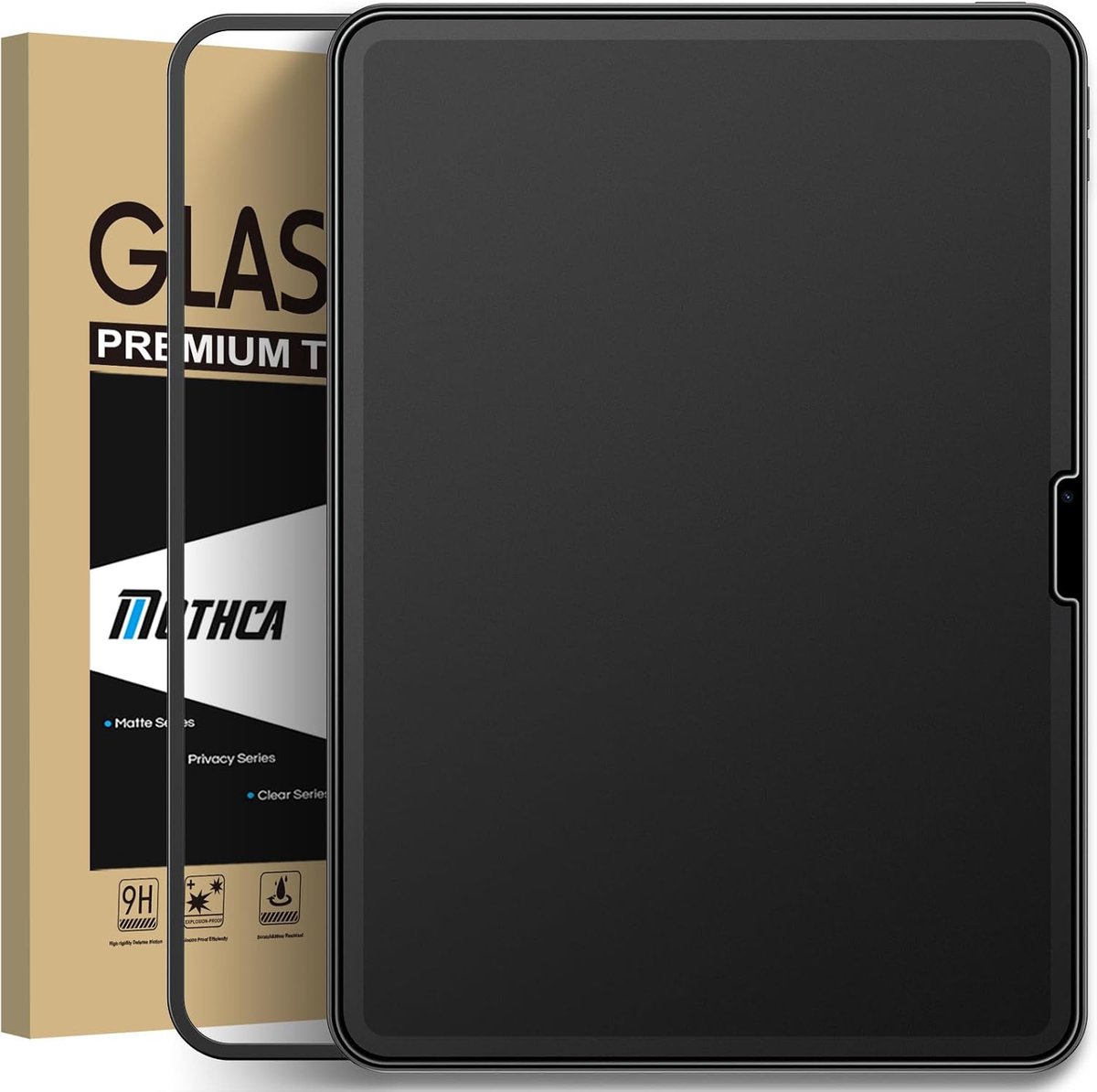 Zandarix Geschikt voor Apple iPad Air 11 M3 2025 - Tempered Gehard Glas - Met eenvoudig te installeren frame - Anti-vingerafdruk - Transparant