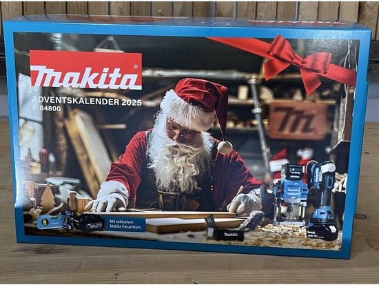 Makita Adventskalender 2025 met kerstman