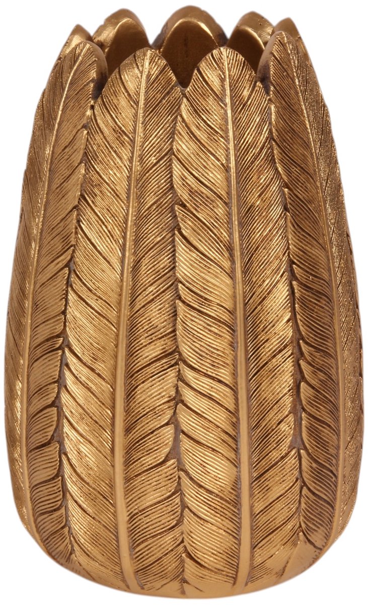 Baroque Vaas - Vaas Veren L 15,5 cm - Goud - Resin - 15.5x10.5x10.5 - Polyresin Gold
