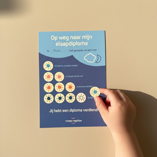 Vroege Vogeltjes Beloningssysteem voor Slaaptrainer - Met Slaapdiploma & Stickers - Peuters 3+ van vroege-vogeltjes — afbeelding 3