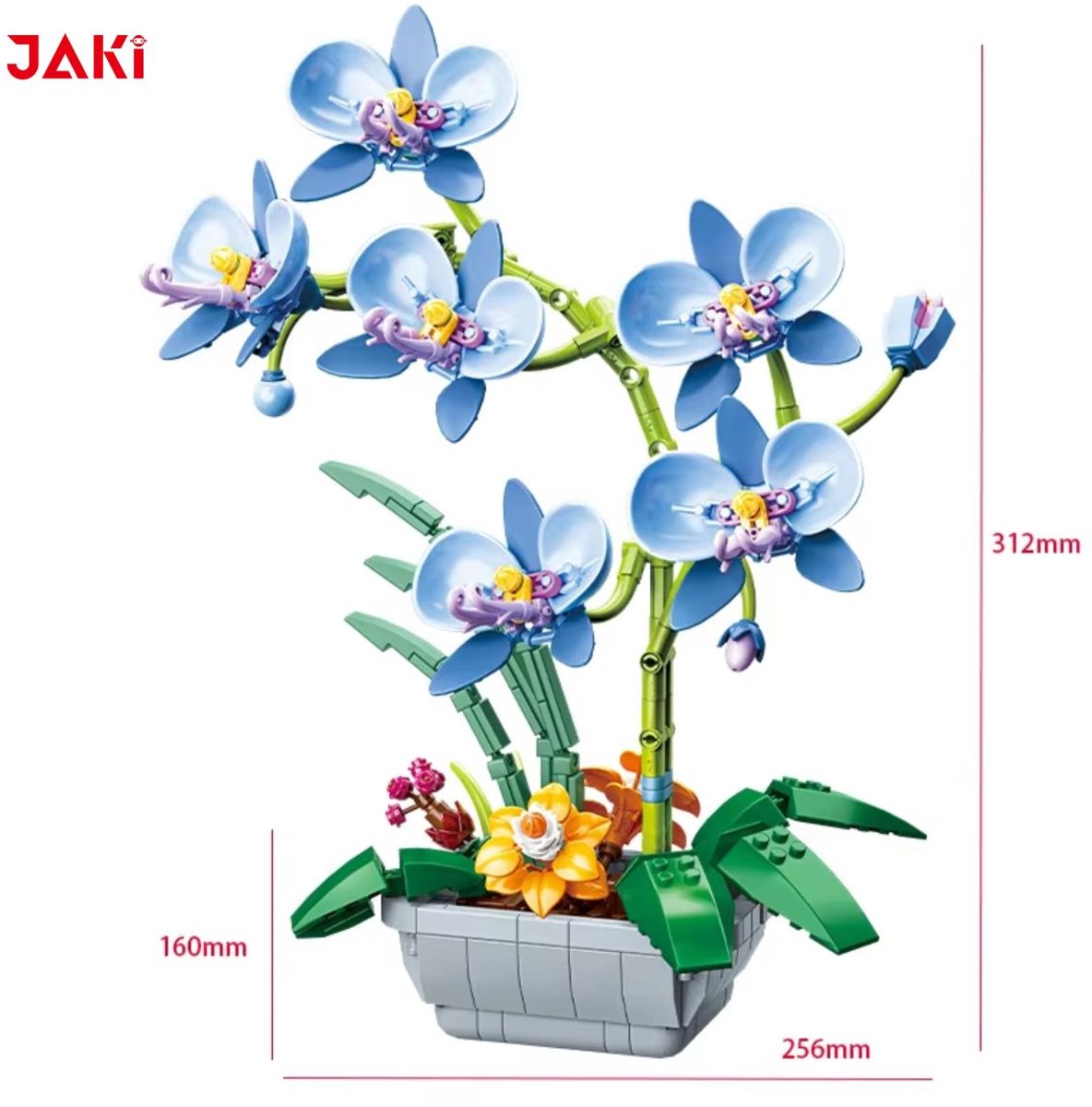 Jaki - Bloemenboeket orchidee | Botanical bloemenpracht orchideeën | Classic Creator STEM speelgoed bonsai bloemen mega bouwpakket compatibel met lego mould king | Icons modelbouw volwassenen | Bloemenpracht Kunstbloemen | 579 bloks — afbeelding 8
