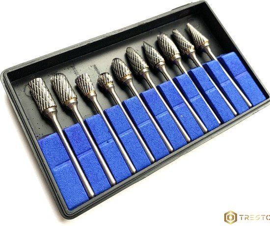 TRESTO - Frezensets – Set van 10 frezen – Mini frezenset van ...