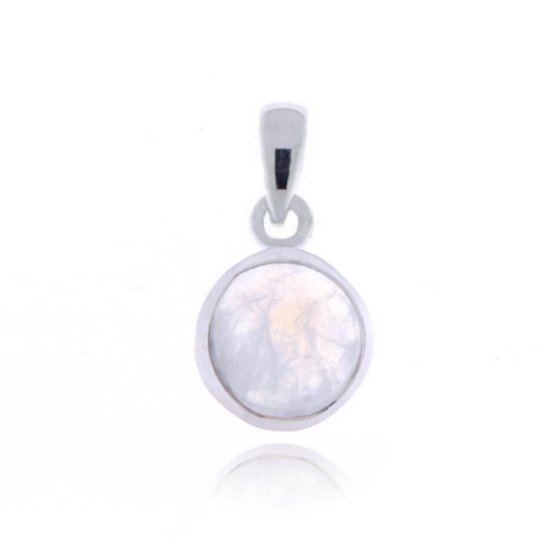 Silvergems Pendentif en argent avec pierre précieuse Rainbow Moonstone