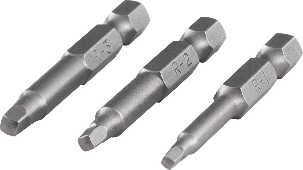 wolfcraft - Schroevendraaierbitset - Bit - Solid safety - vierkant - driedelig - 1266000