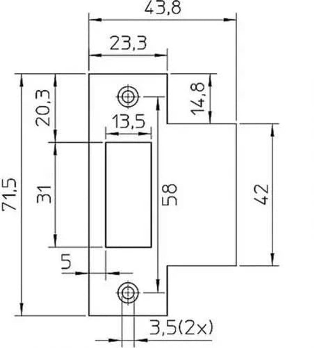 Nemef Sluitplaat Rvs P1255/17