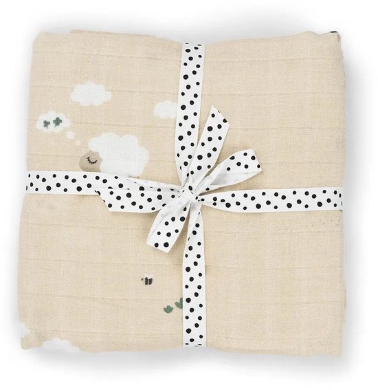 Done By Deer Hydrofiele Doek Tiny Farm Sand - 120 x 120 cm van Done by Deer — afbeelding 3