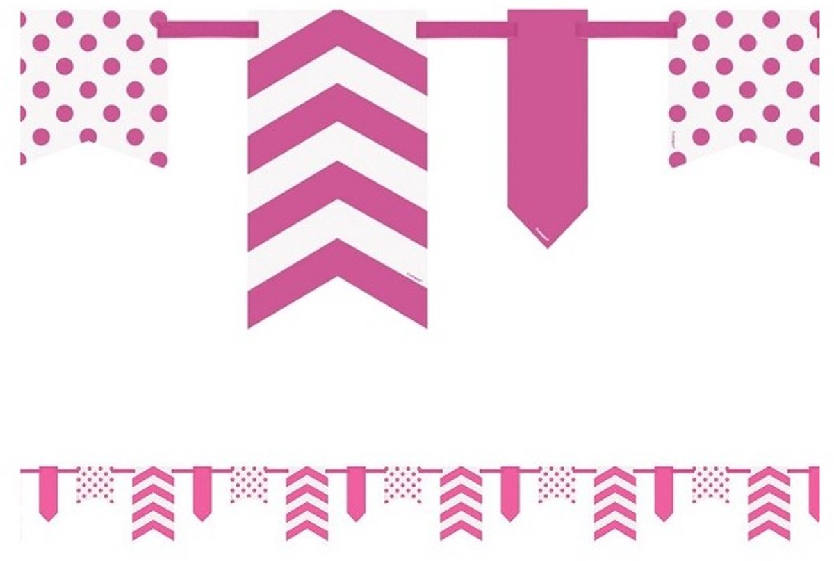 vlaggen banner- roze (3.3m)