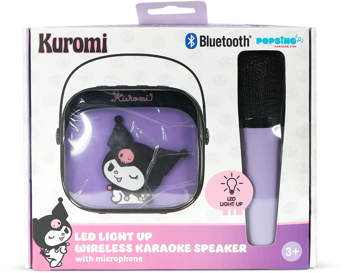 Kuromi - karaoke set voor kinderen - draadloze microfoon en speaker - met lichteffecten en stemeffecten — afbeelding 2