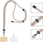 Casemania Extra Sterke Telefoonkoord - Metallic Gold - Dikke Verstelbare Telefoonketting - Universeel Koord voor Smartphone - Stevig Glitter Goud Draagkoord voor Telefoon - Lanyard Crossbody Cord