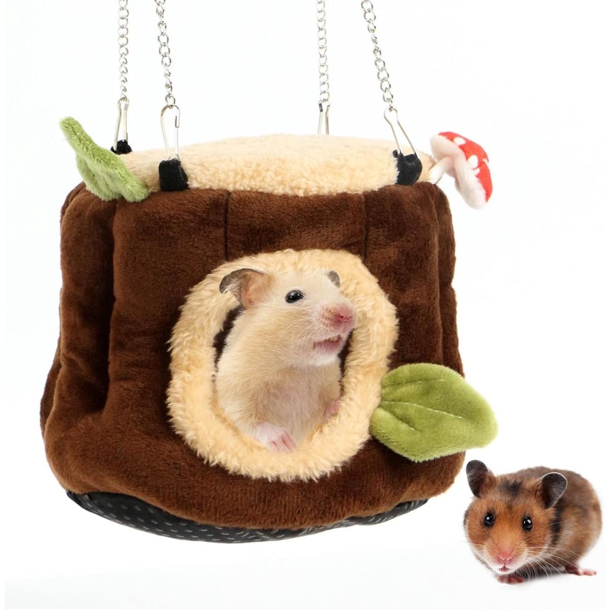 EXCITAT Hangmat voor caviahol - Schuilplaats voor kleine dieren - Winterwarme slaapzak - Hamsterholbed - Accessoire voor kooibedden voor huisdieren - Geschikt voor knaagdieren, dwergkonijnen, fretten, ratten, egels en chinchilla's