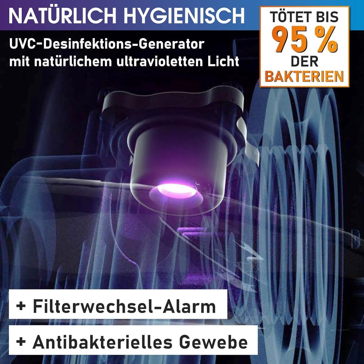 Opblaasbare Whirlpool 6 Personen met LED Verlichting – Novihome Starry Deluxe Spa Ø204x70 cm – 138 Massagejets, Verwarming tot 40°C, UVC Desinfectie, Antibacterieel & Energiebesparend – Binnen & Buiten Jacuzzi