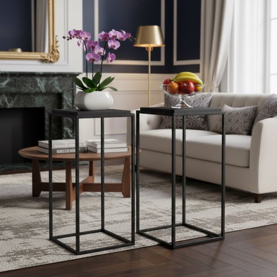 freeroom24 Designer bloemenzuil van spiegel 20x20x50 cm - woonkamerzuil modern - stabiel bloemenplatform - praktische decoratieve zuil rechthoekig - bloemenstandaard groot - bloemenkruk - Made in