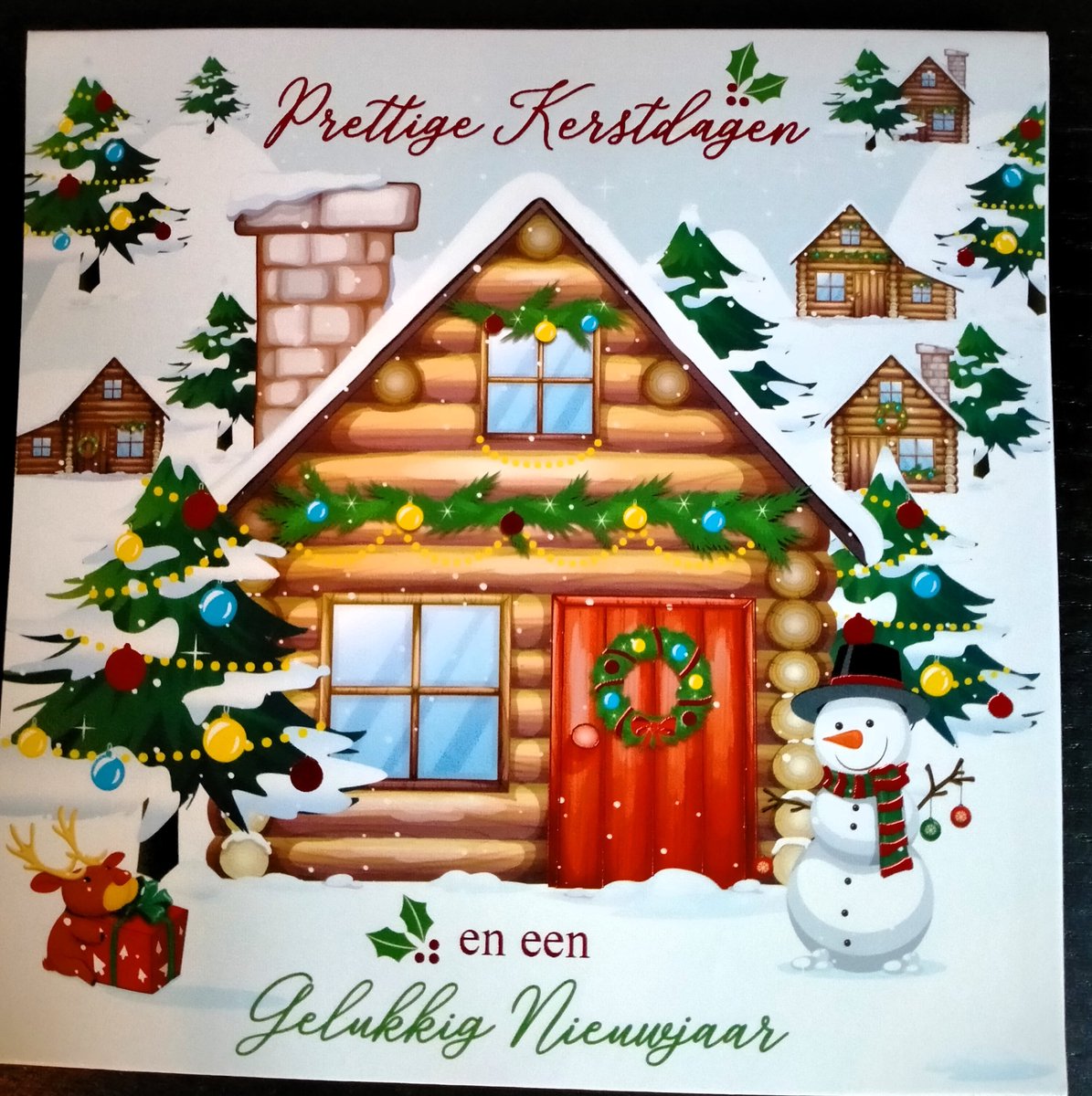 Wenskaart - muziekkaart kerst - pop-out kerstkaart - kerstkaart met muziek - kerstkaart met licht - kerstkaart 3D - Fijne kerstdagen - fijne kerst en gelukkig nieuwjaar - sneeuw - kerstboom