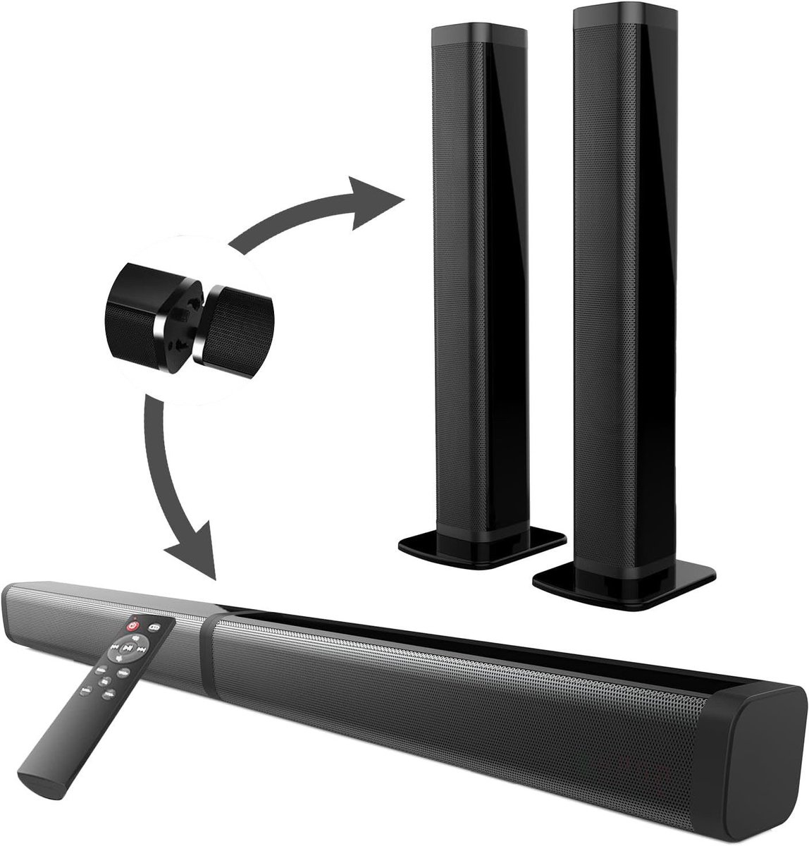 IBETTERTEC 2-in-1 Soundbar met Bluetooth Verbinding - IBETTERTEC - €97,99