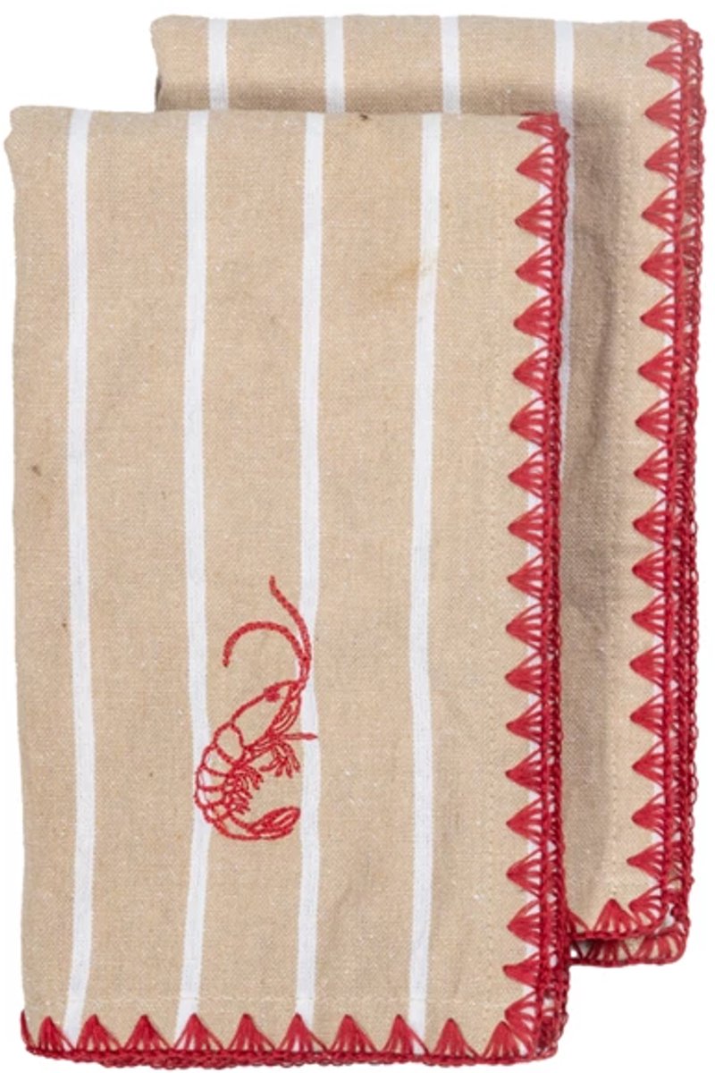 Byon Bubba servet set van 2 45x45cm beige