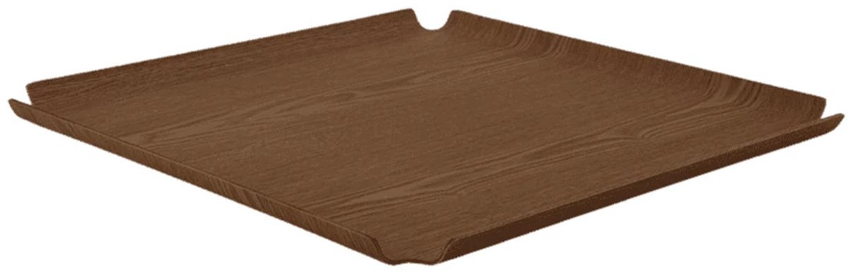 XLBoom Deck Tray 45x45cm Walnoot – Houten serveer- en display tray – Verkrijgbaar in Oak | Walnut | Black – Design dienblad met antislip & stapelbaar