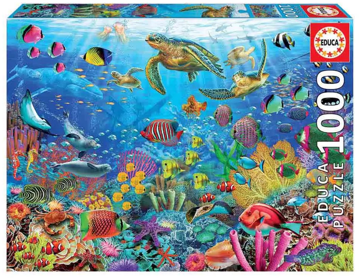 Educa - Puzzel - Schildpadden in het Paradijs - 1000 stukjes - legpuzzel voor volwassenen