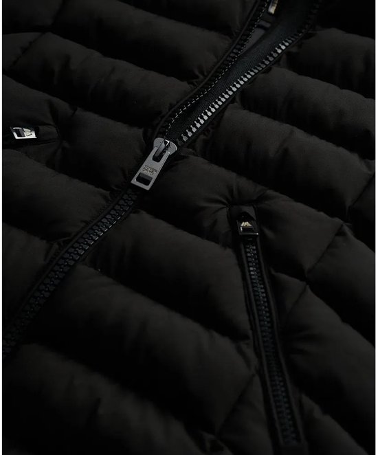 Superdry - Fuji Lange Jas Met Bontkap - Dames - Gewatteerde jassen