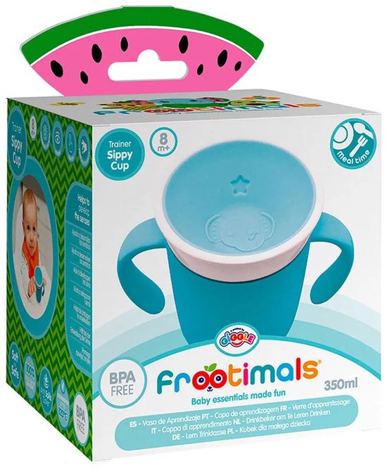 Frootimals Baby Drinkbeker - Baby Drinkenfles BPA Vrij - Schattige Olifant Kinderservies - 350ml van Frootimals — afbeelding 3
