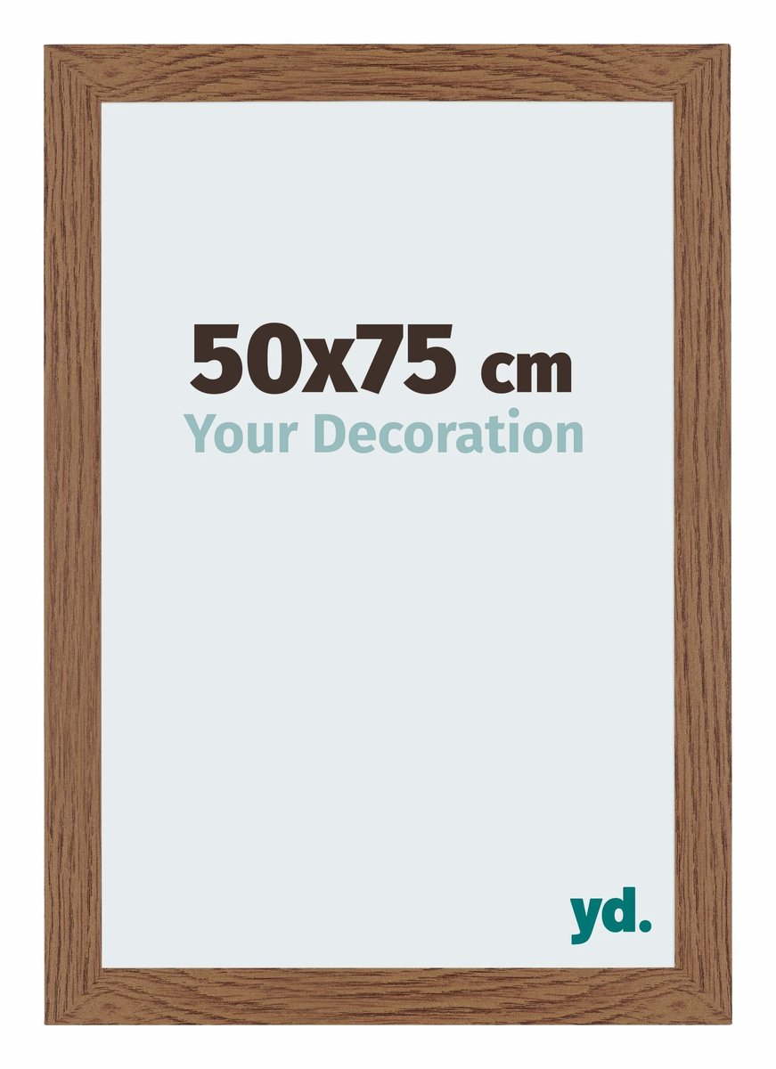 Your Decoration - Puzzellijst 50x75 cm - Eiken Rustiek - Puzzellijst 500-1000 stukjes - MDF Fotolijst - Mura