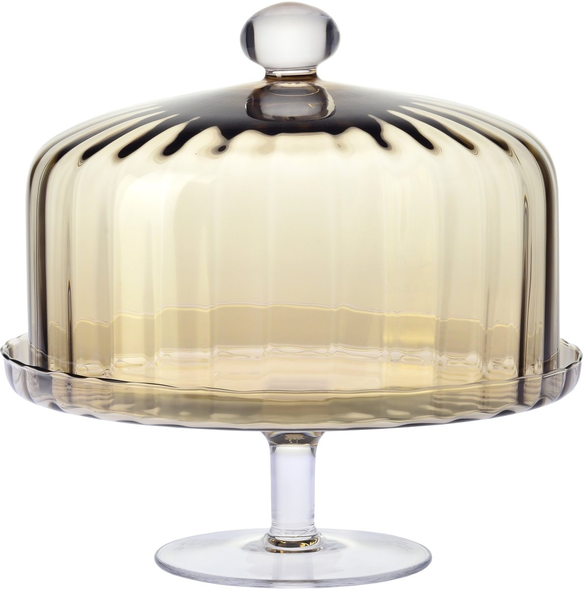 Krosno Glazen Taartplateau met Stolp – 32 x 31,5 cm – Gemstone Collectie – Handgemaakt Loodvrij Kristalglas – Voor Taarten, Desserts, Gebak & Kazen – Luxe & Elegant – Handwas Aanbevolen