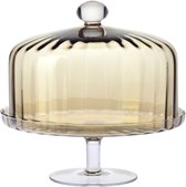 Krosno Glazen Taartplateau met Stolp – 32 x 31,5 cm – Gemstone Collectie – Handgemaakt Loodvrij Kristalglas – Voor Taarten, Desserts, Gebak & Kazen – Luxe & Elegant – Handwas Aanbevolen