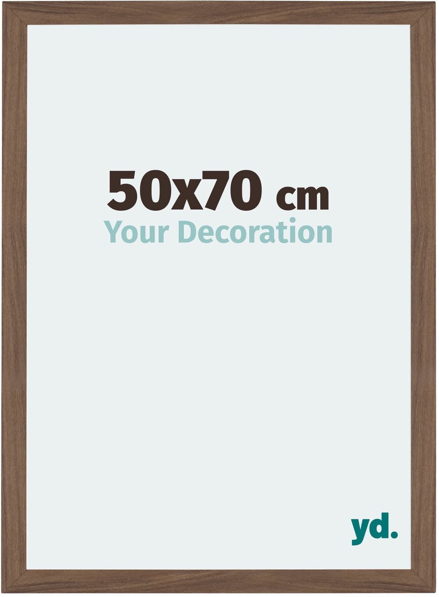 Your Decoration - Puzzellijst 50x70 cm - Walnoot Donker - Puzzellijst 500-1000 stukjes - MDF Fotolijst - Mura