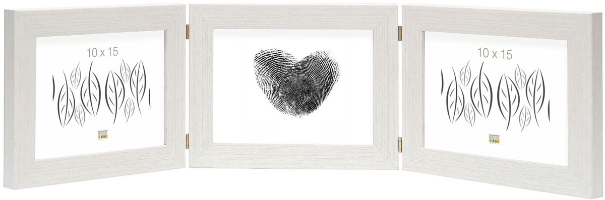 Deknudt Frames fotolijst S41VF1 H3H - wit - drieluik - 3x 10x15 cm