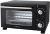 Zwarte Esperanza minioven met openklapbare deur en zichtbaar grillrek. Met temperatuur- en tijdsregelaars.