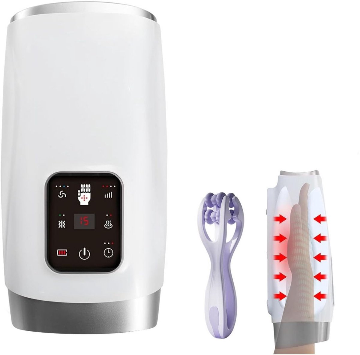 White-Label® Handmassage Apparaat – Hand Massager – Verschillende Functies – Massage & Ontspanning – Hoge Kwaliteit